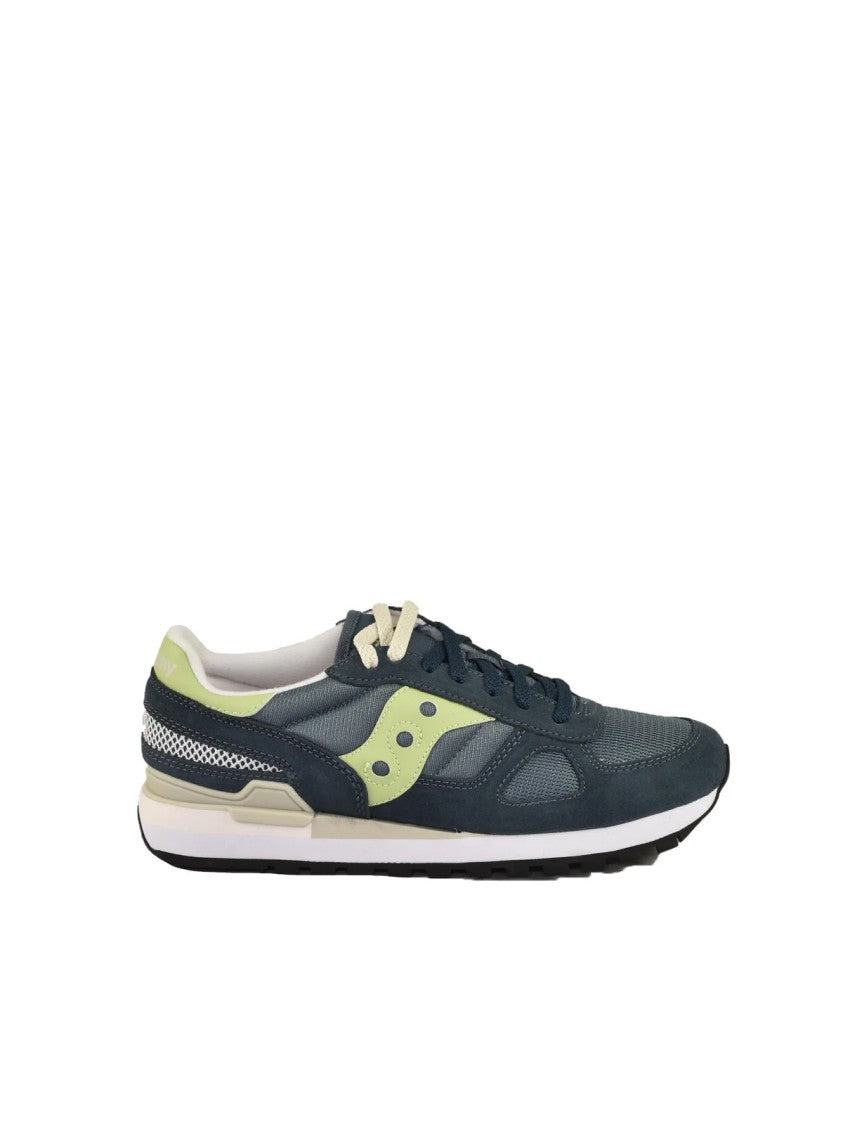 Saucony Blue Leather-Blend Contrast Sneakers
