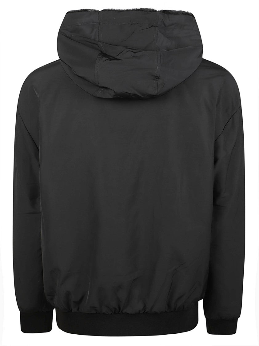 Moose Knuckles Roland Reversible Black Bunny Hooded Jacket