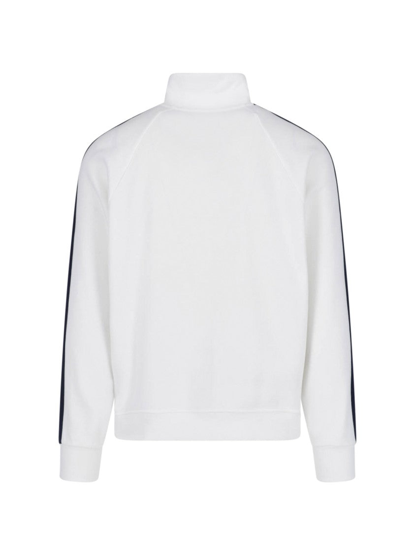 Polo Ralph Lauren White Zip-Up Cotton Blend Sweatshirt