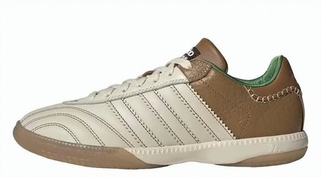 Wales Bonner Low-Top Cream And Brown Leather Sneakers