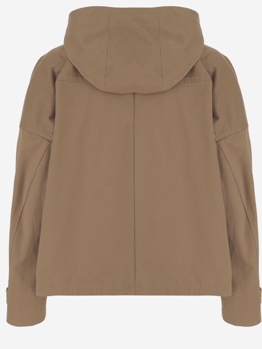 Armarium High Collar Adjustable Hood Cotton Jacket