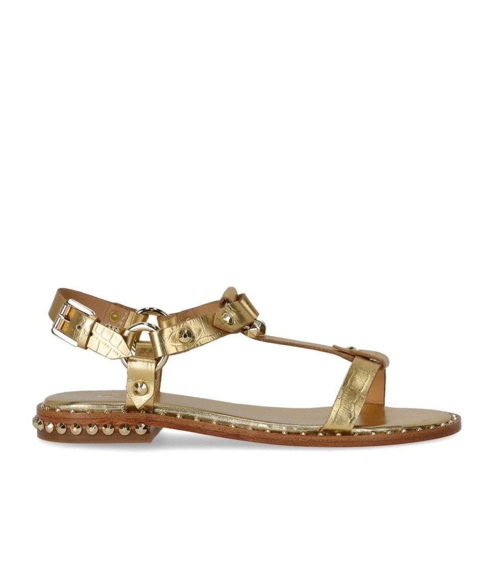 Ash Patsy Gold Flat Sandal