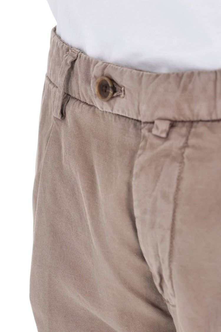 Myths Relaxed Fit Cotton-Linen Trousers With Tapered Leg