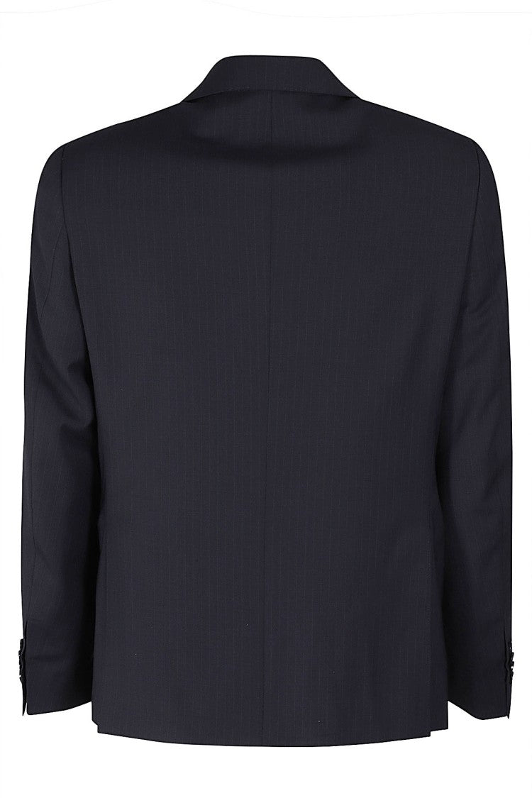 Santaniello 1-Pleat 2-Button Pinstripe Wool Suit