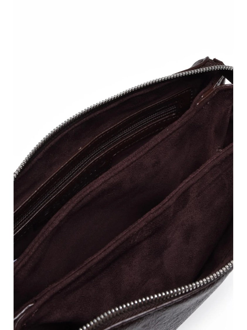 Ermanno Firenze Vivian Shoulder Bag In Textured Polyurethane With Adjustable Strap