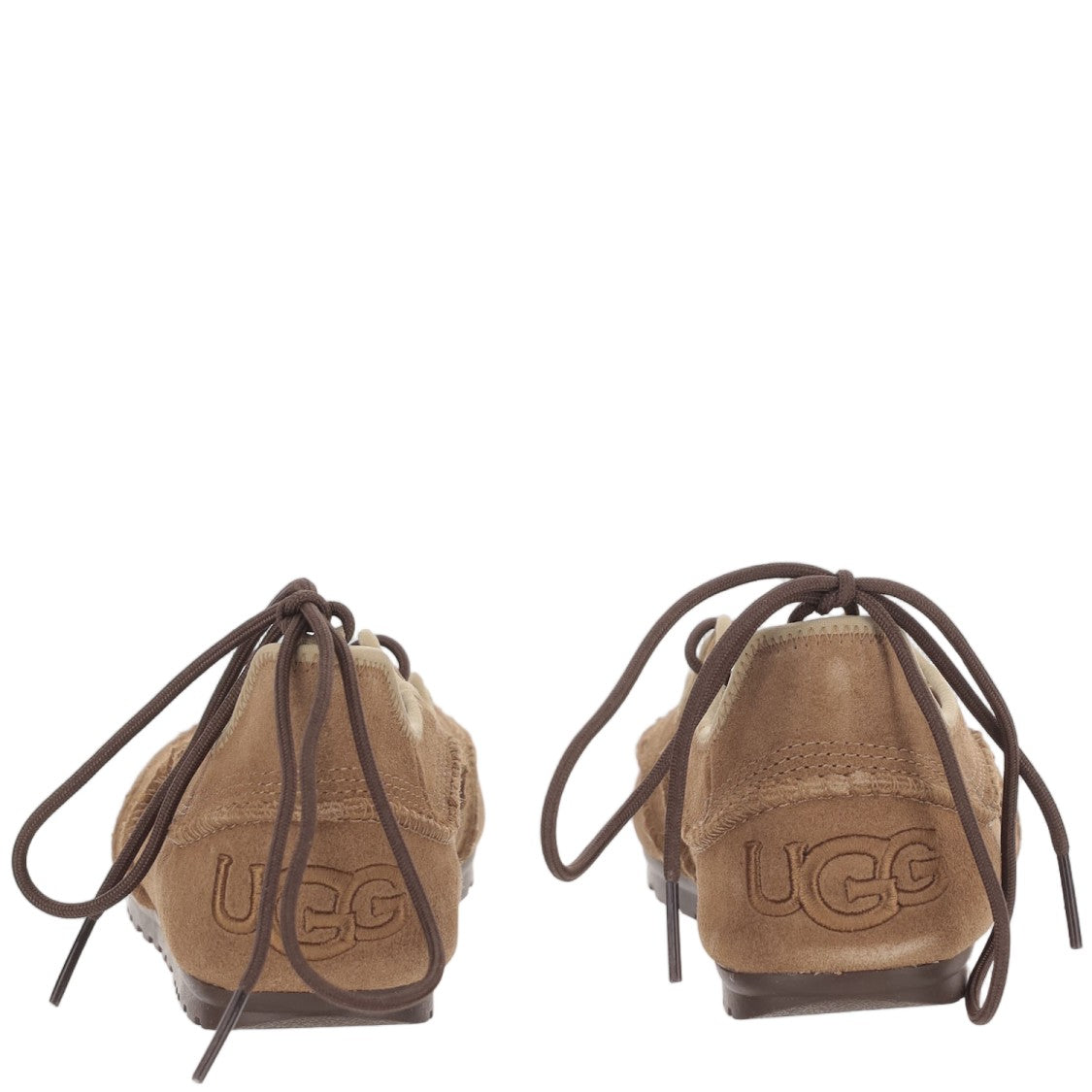 Ugg Light Brown Quill Scalloped Edge Suede Sneakers