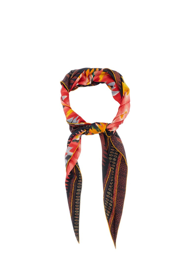 Pierre-Louis Mascia Multicolor Diamond Geometric Print Silk Scarf