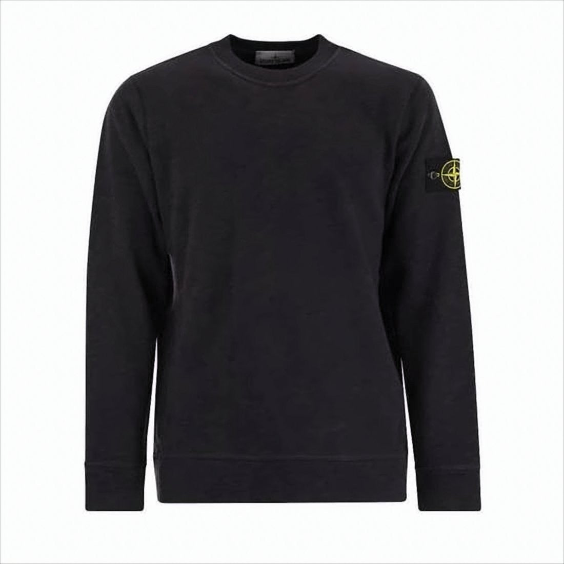 Stone Island Relaxed Fit Long Sleeve Cotton Sweatshirt With Patch Logo