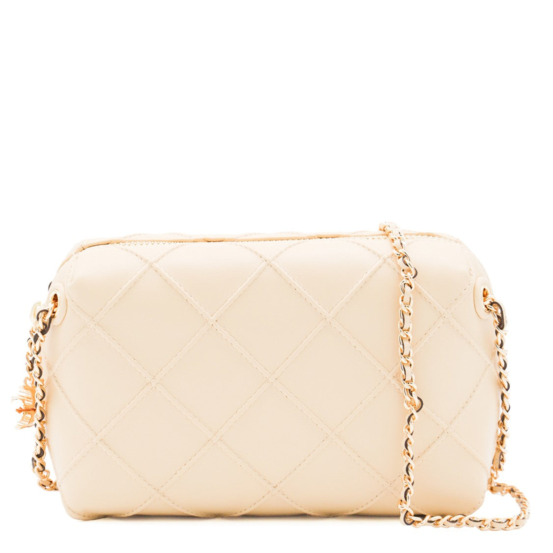 Tory Burch Cream Leather Fleming Crossbody Bag