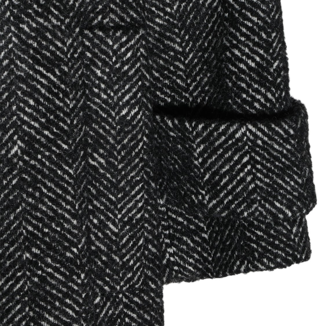 Antonelli Firenze Double-Breasted Herringbone Wide Lapel Coat