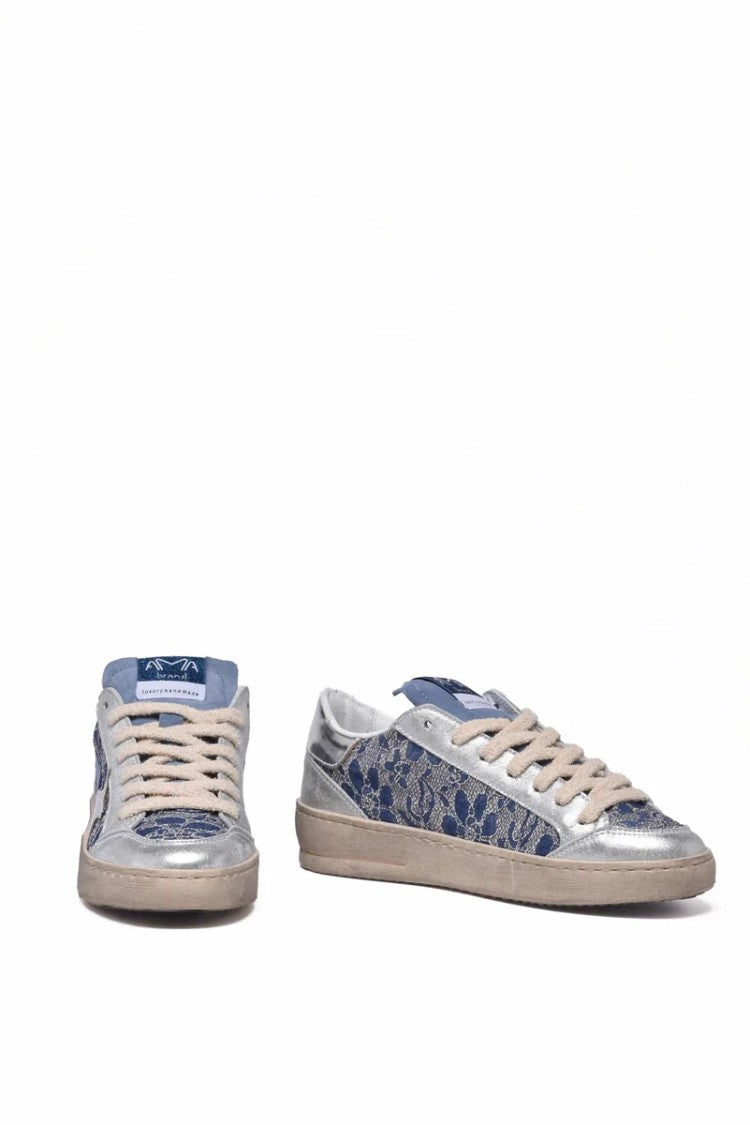Ama Brand Rubber Sneakers - Grey/Blue