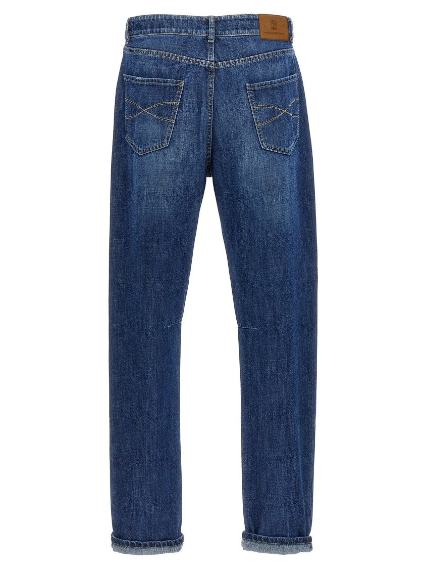 Brunello Cucinelli Relaxed-Fit Blue Denim Jeans