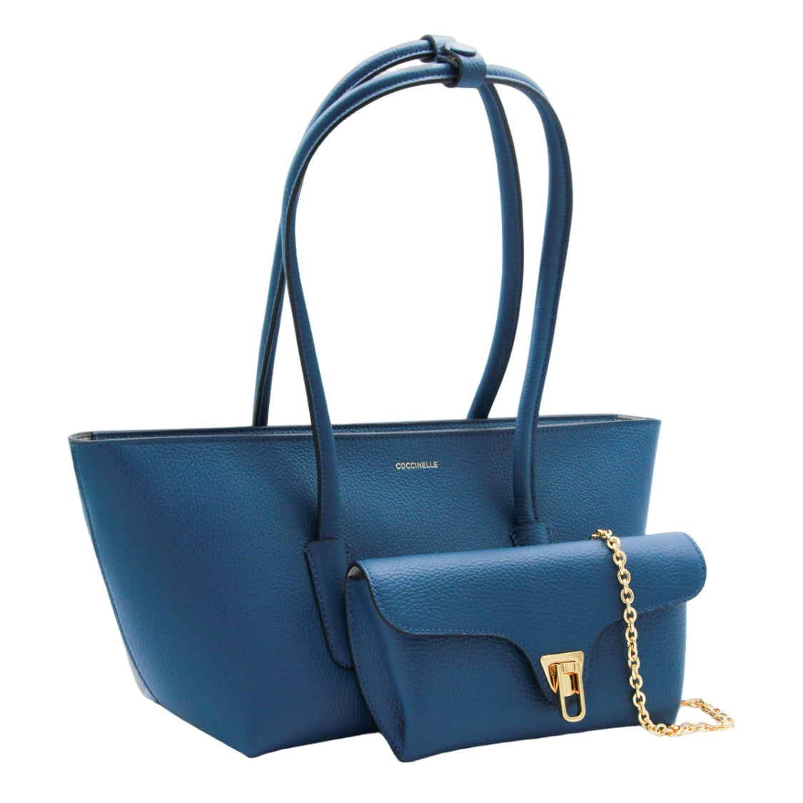 Coccinelle Structured Deep Blue Tote Bag