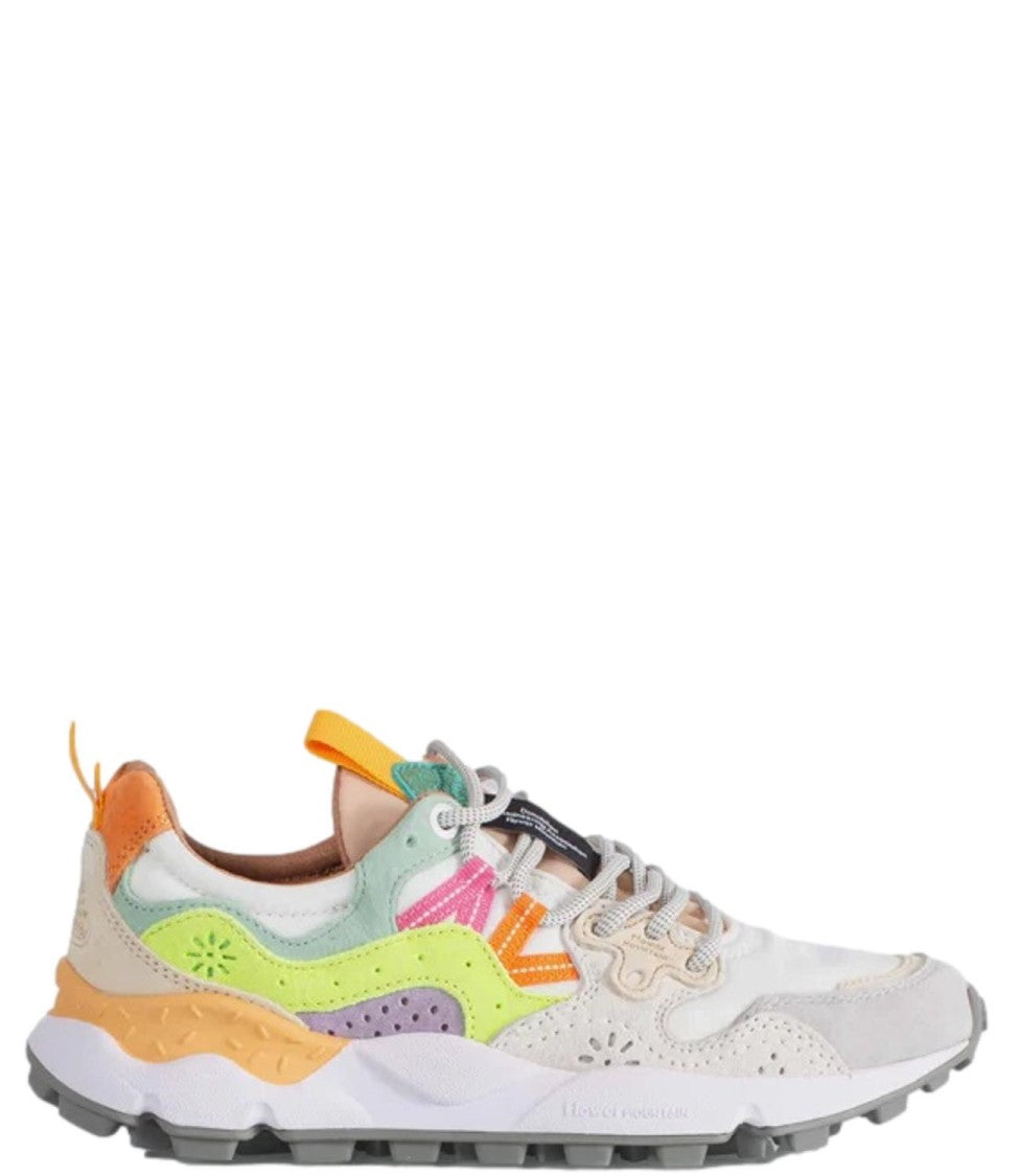 Flower Mountain Chunky Sole Sneakers With Vibrant Panel Accents