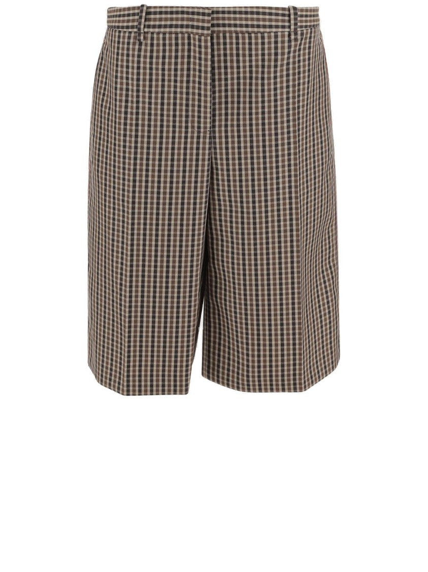 Jil Sander Wool Plaid Pattern Short Pants