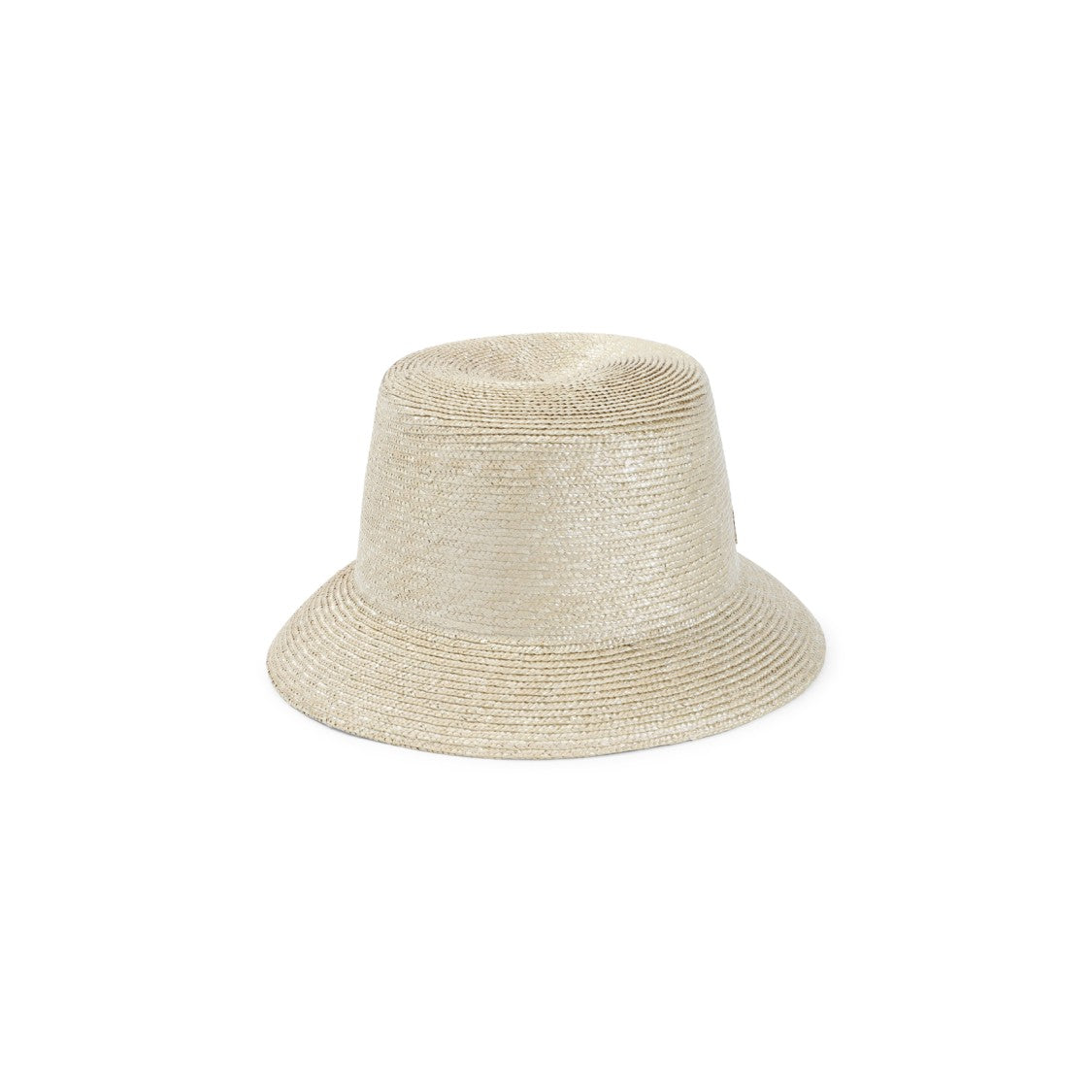 Saint Laurent Straw Bucket Hat With Rounded Crown