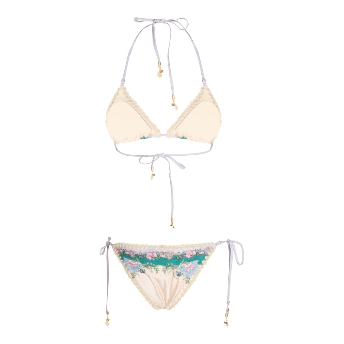 Zimmermann Cream Floramo Motif Bikini