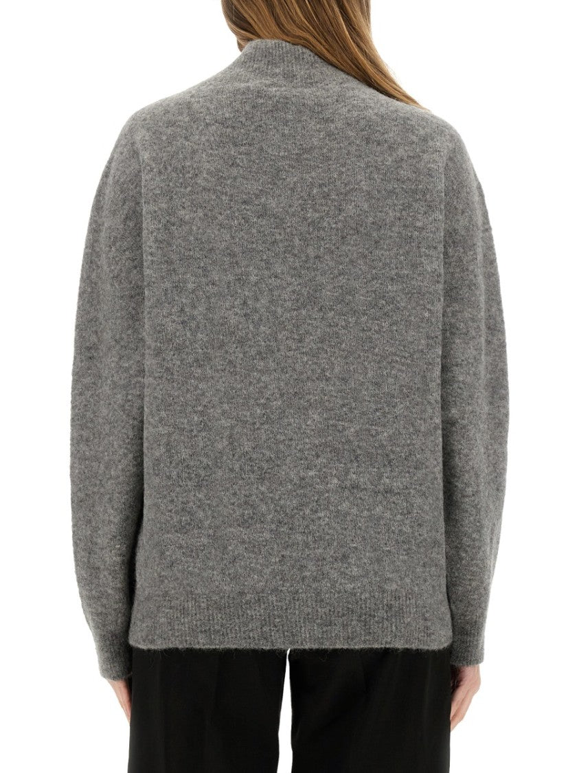 Alysi Relaxed Fit Grey Turtleneck Shirt