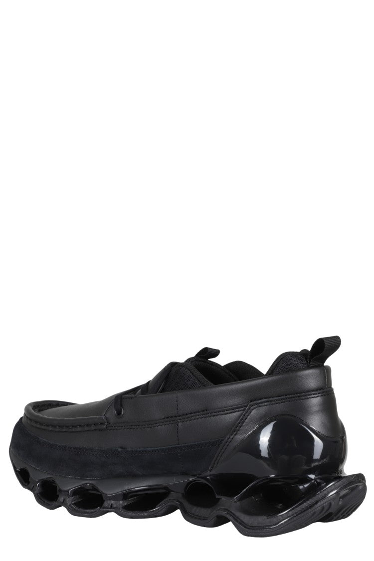 Mizuno Black Wave Prophecy Moc Square Toe Leather Rubber Sneakers