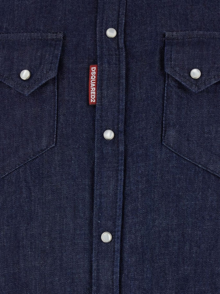 Dsquared2 Tailored White Shirt With Button-Down Front