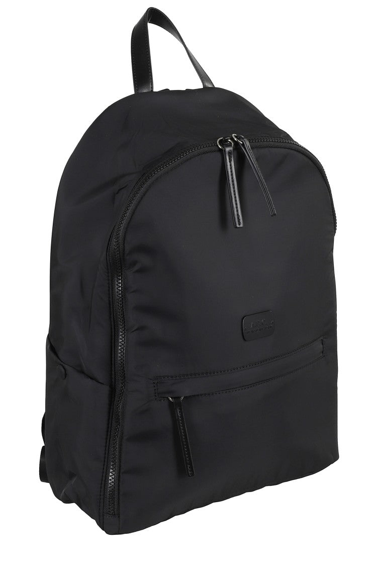 A.P.C. Blake Black Nylon Backpack With Laptop Pocket