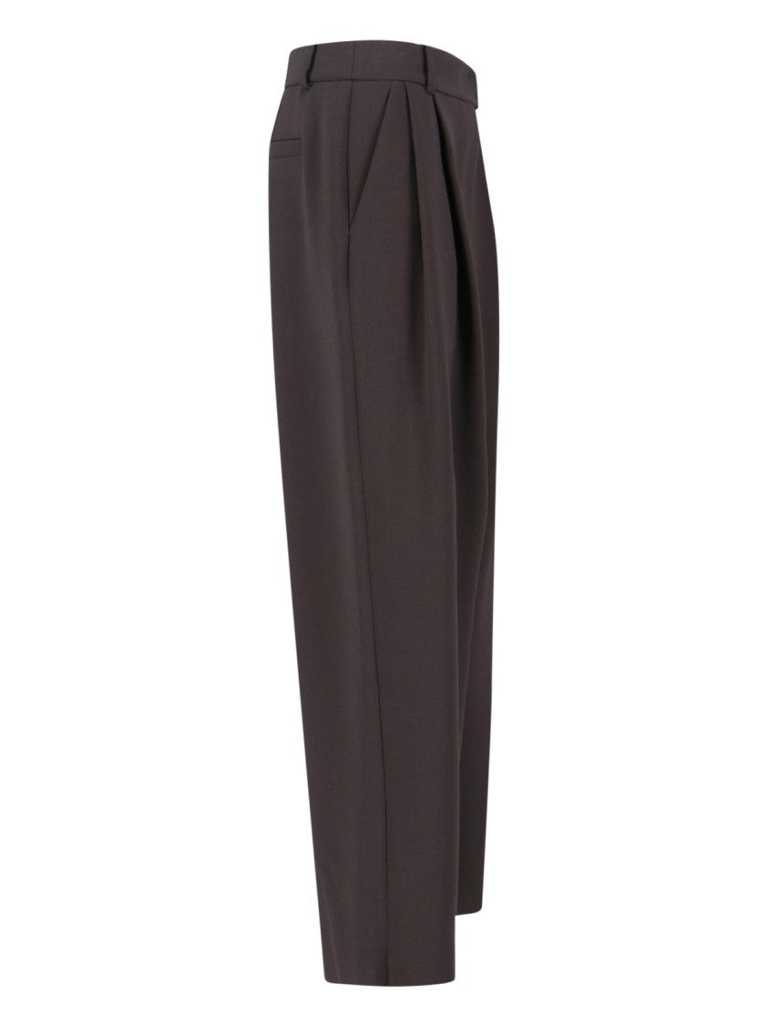 Giorgio Armani High-Waisted Tailored Pants With Pleated Front