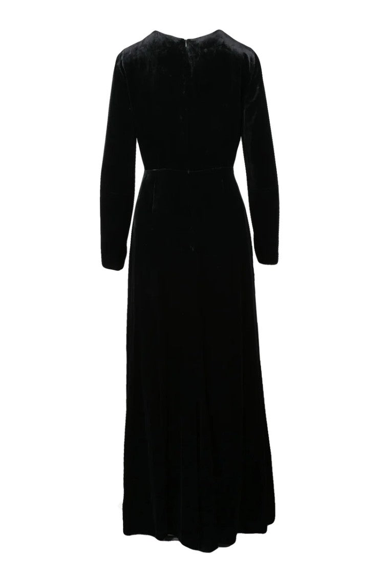 Max Mara Long Velvet Dress - Black