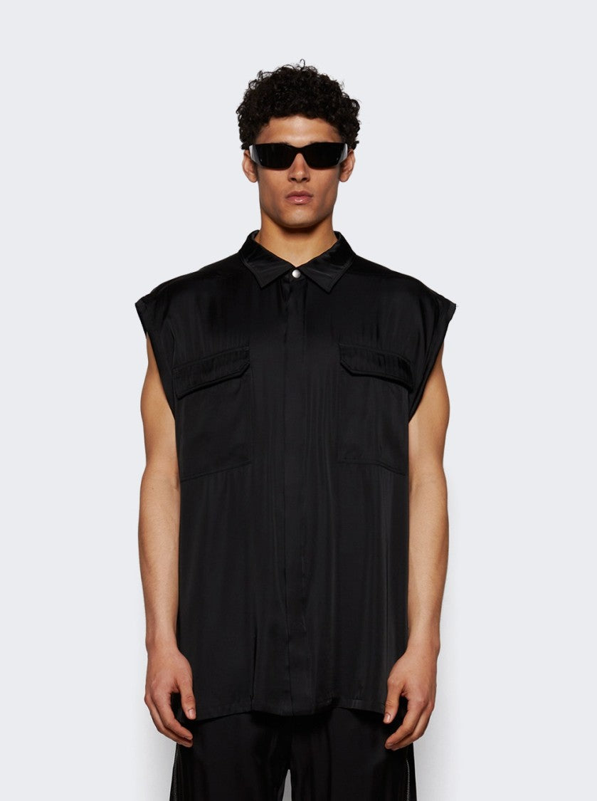 Rick Owens Jumbo Sleeveless Shirt Black