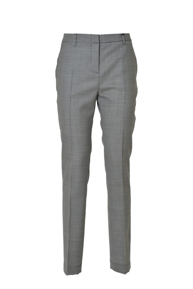 Tonello Slim Trousers In Houndstooth Virgin Wool Twill