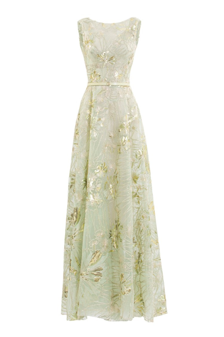 Saiid Kobeisy Embroidered Tulle Dress