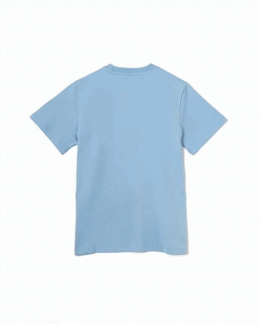 Ganni Light Blue Relaxed Organic Cotton T-Shirt