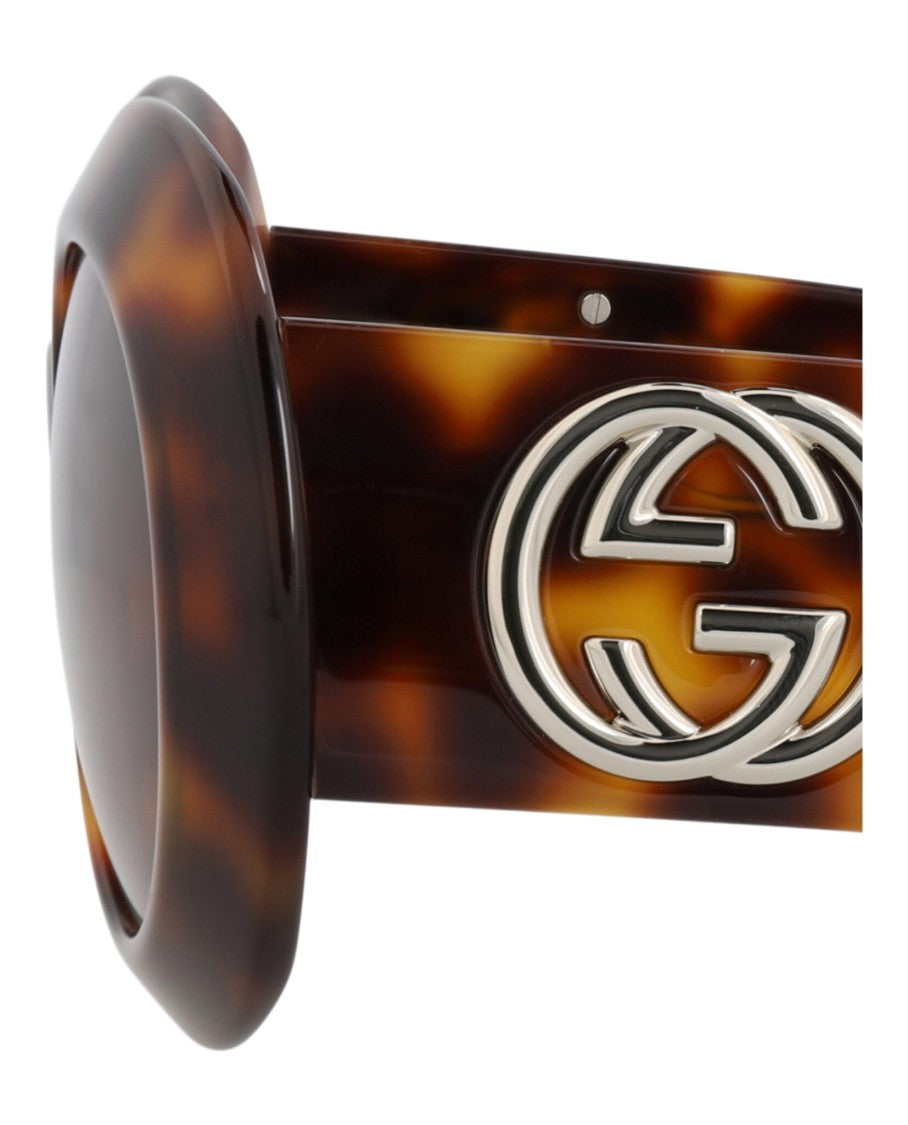 Gucci Round-Frame Recycled Acetate Sunglasses