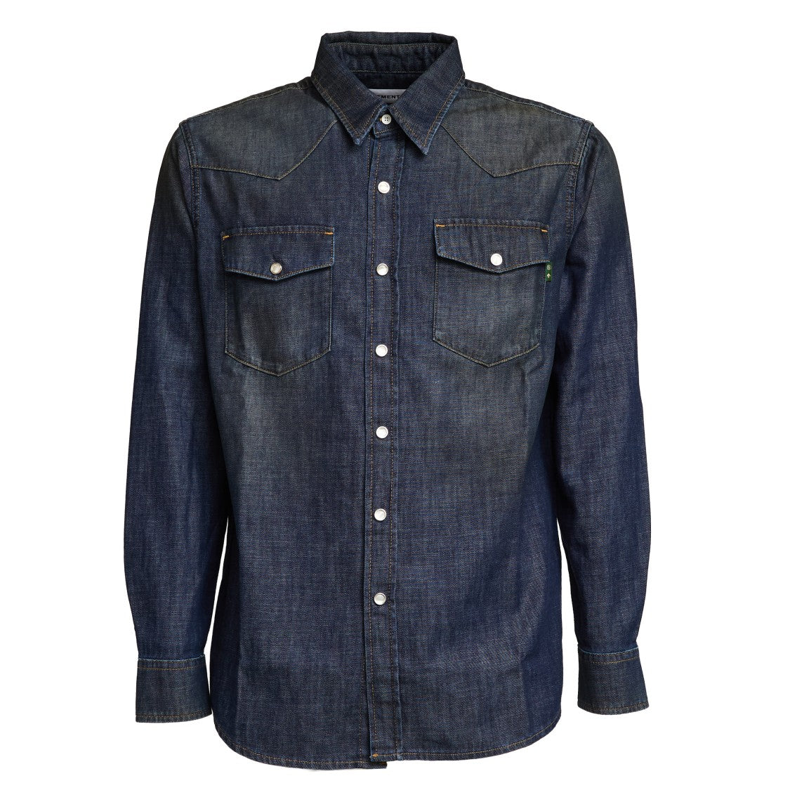 Department Five Classic Denim Shirt With Pointed Collar And Buttoned Cuffs