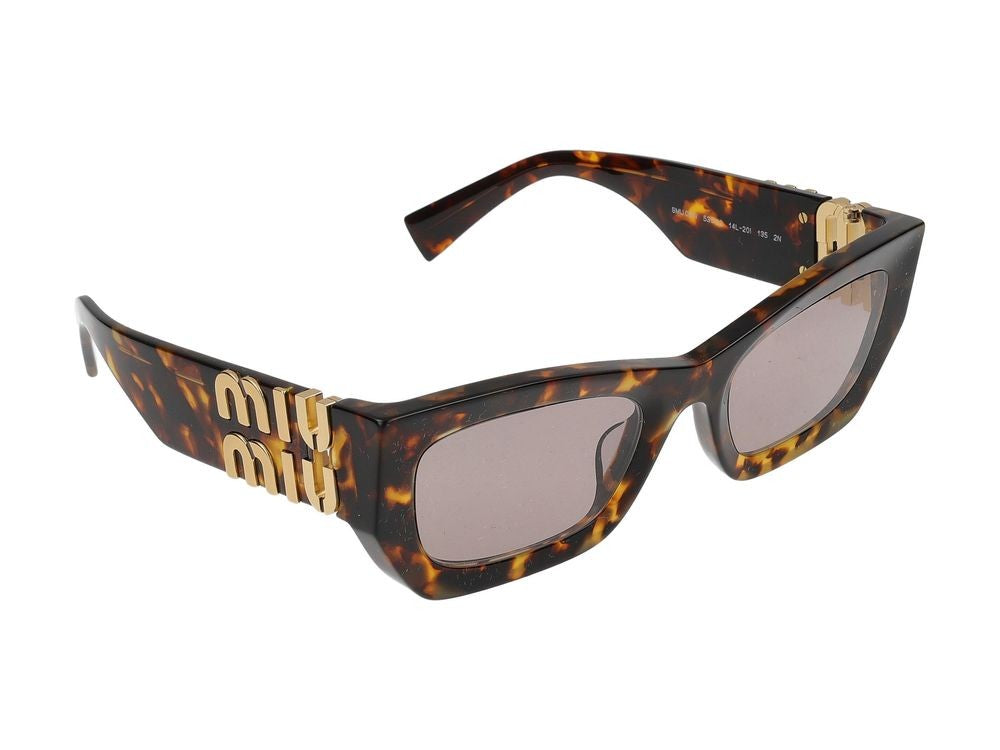 Miu Miu Tortoiseshell Acetate Oversized Square Sunglasses