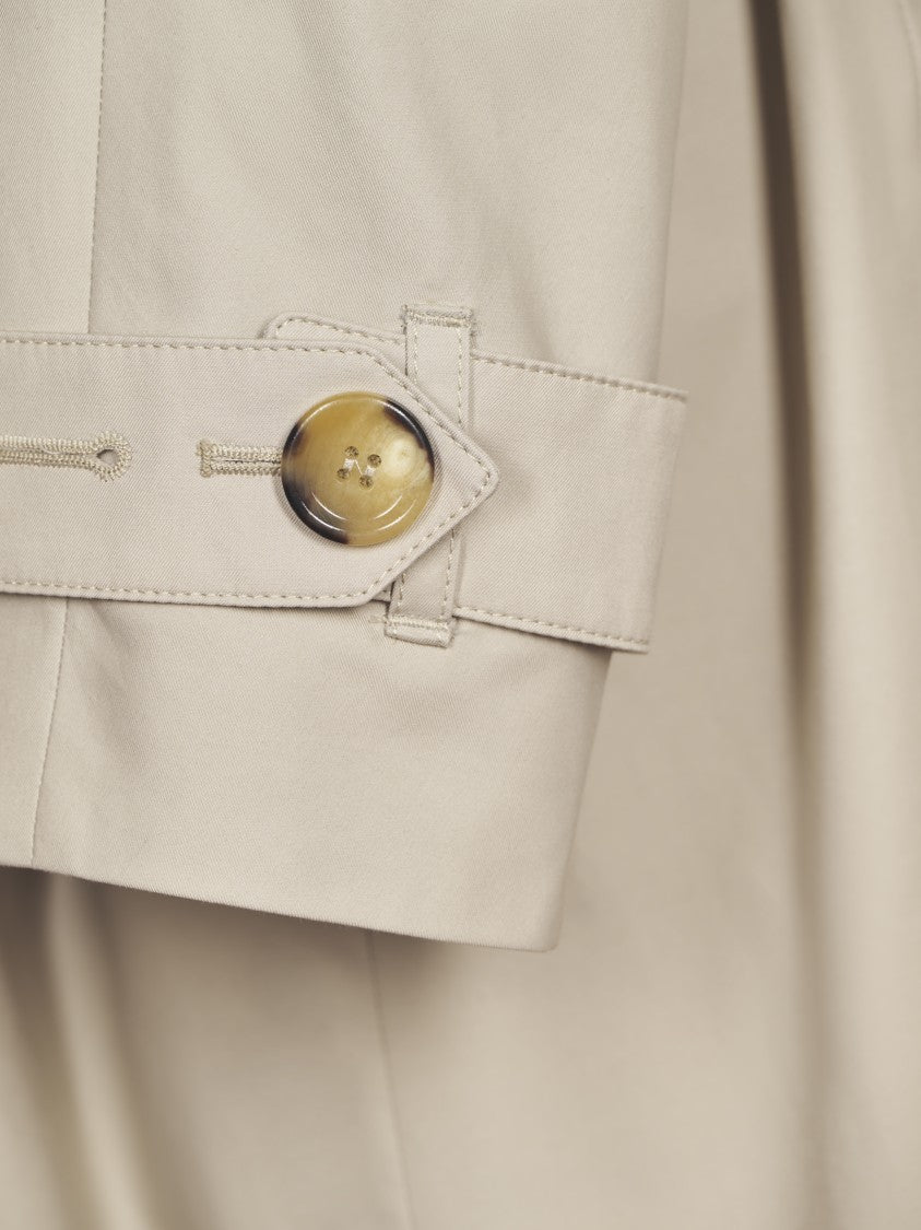 Max Mara Ivory Trench Coat With Belted Waist