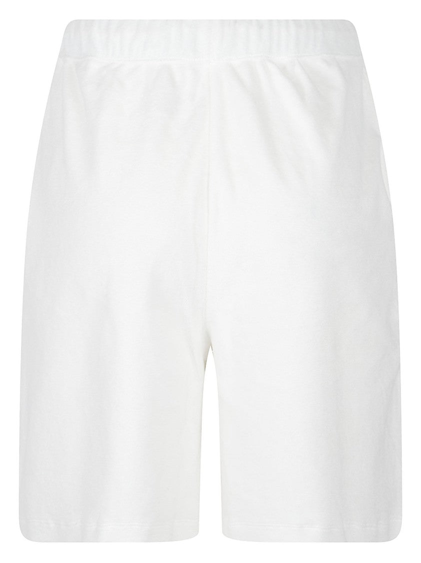 Majestic Filatures White Shorts With Elastic Waistband And Drawstring