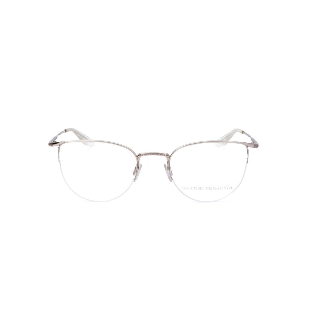 Barton Perreira Bp5021 491Yc Silver Cat-Eye Eyeglasses With Polished Metal Frame