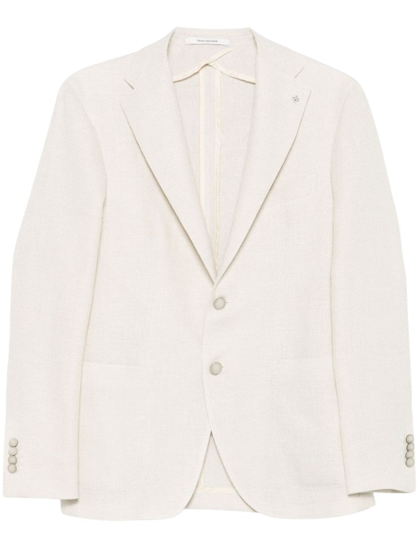 Tagliatore Light Beige Button-Front Montecarlo Jacket