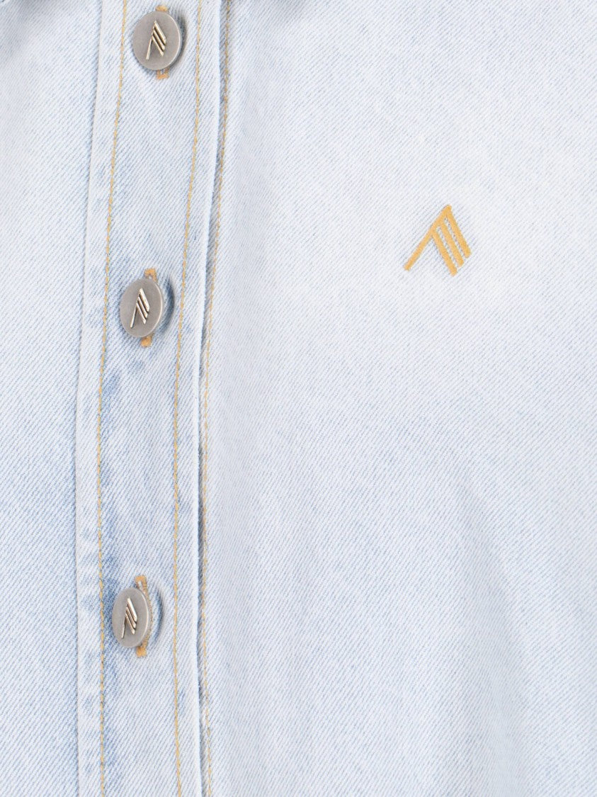 The Attico "Diana" Shirt Jacket - Blue