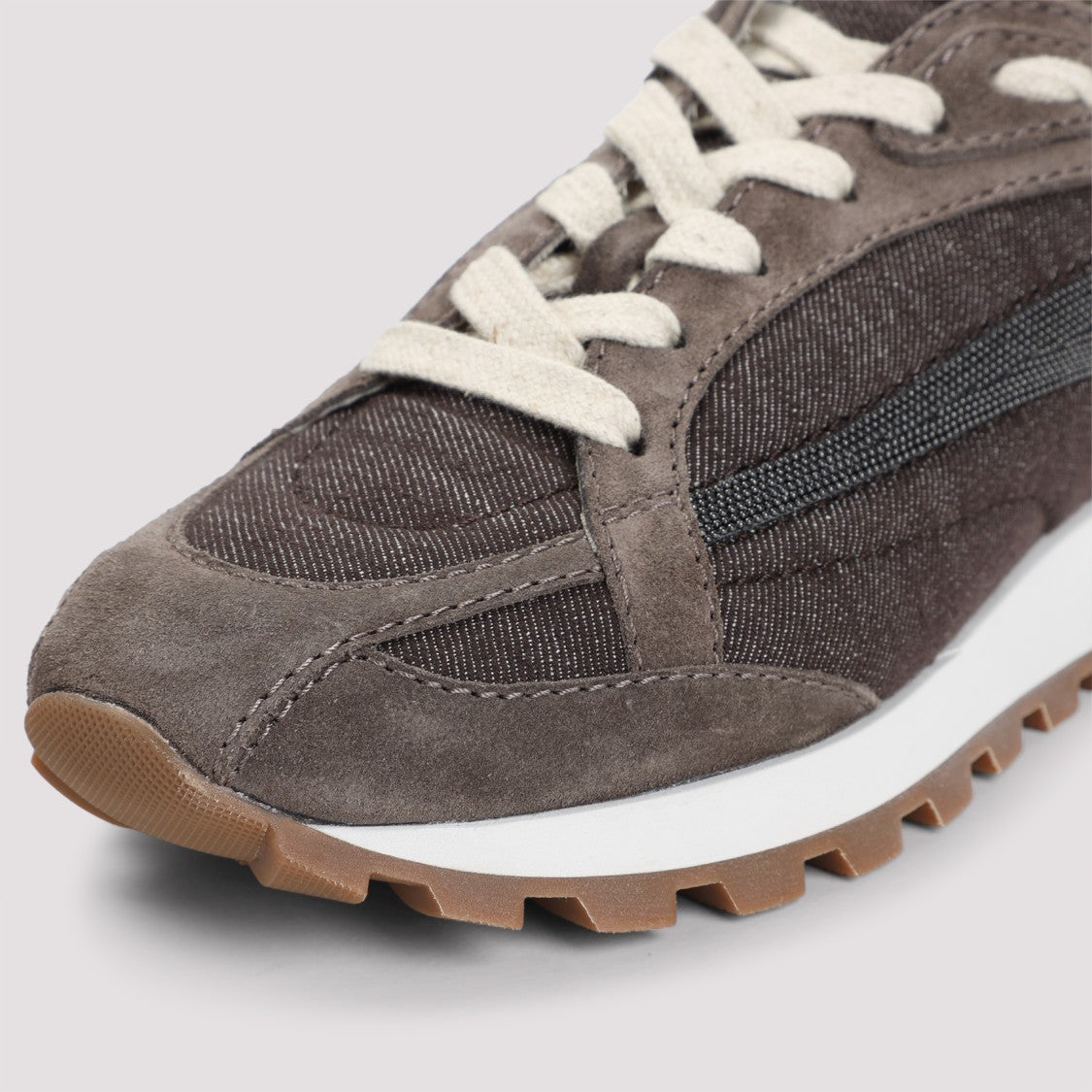 Brunello Cucinelli Brown Cotton Sneakers