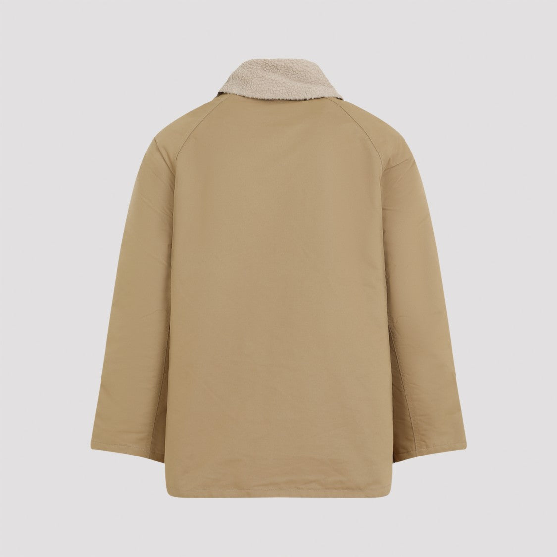 Universal Works Double-Breasted Jacket With Sherpa Collar And Fabric Blend