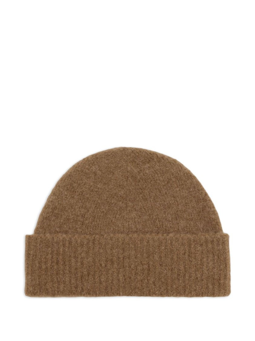 Ami Paris Knit Hat With Ami De Coeur Monogram