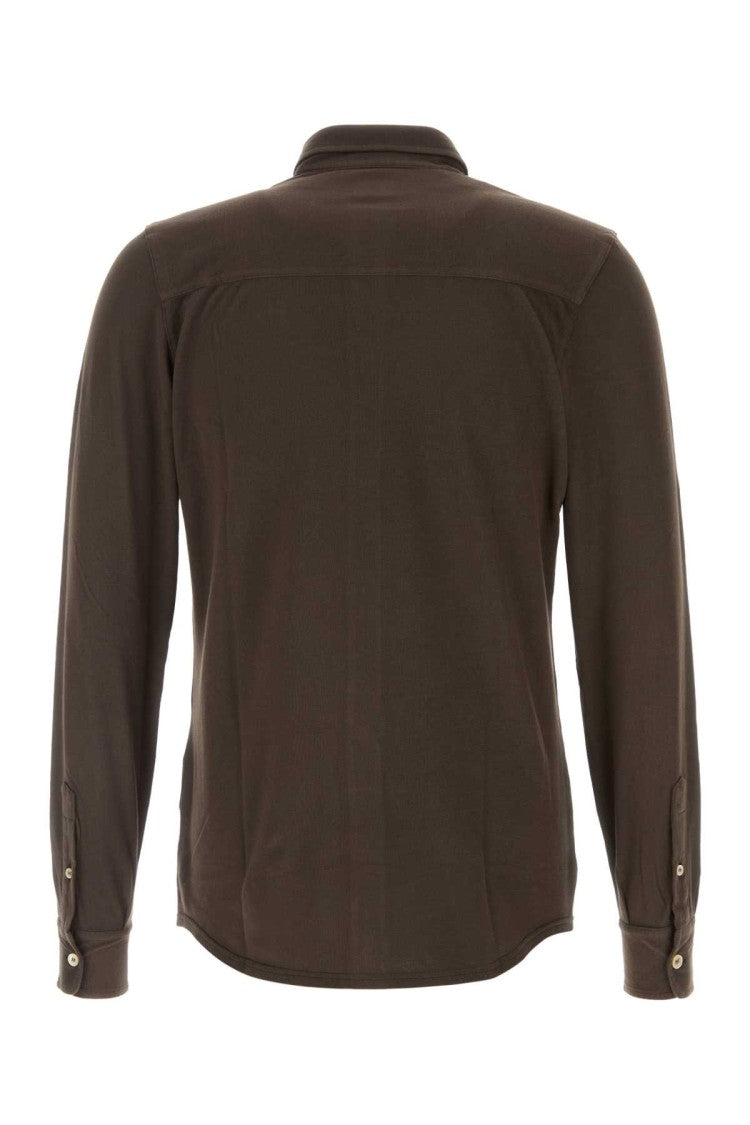 Fedeli Brown Oxford Shirt