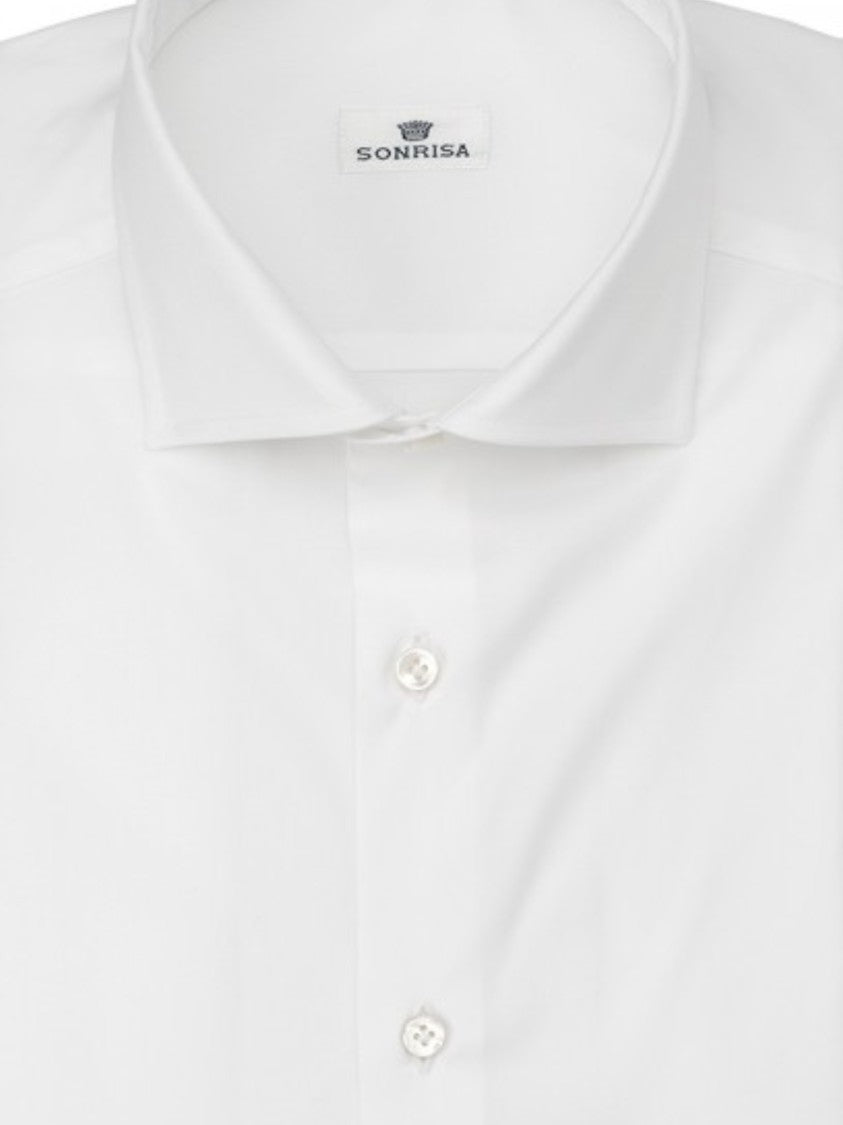 Sonrisa White Cotton Crisp Formal Shirt