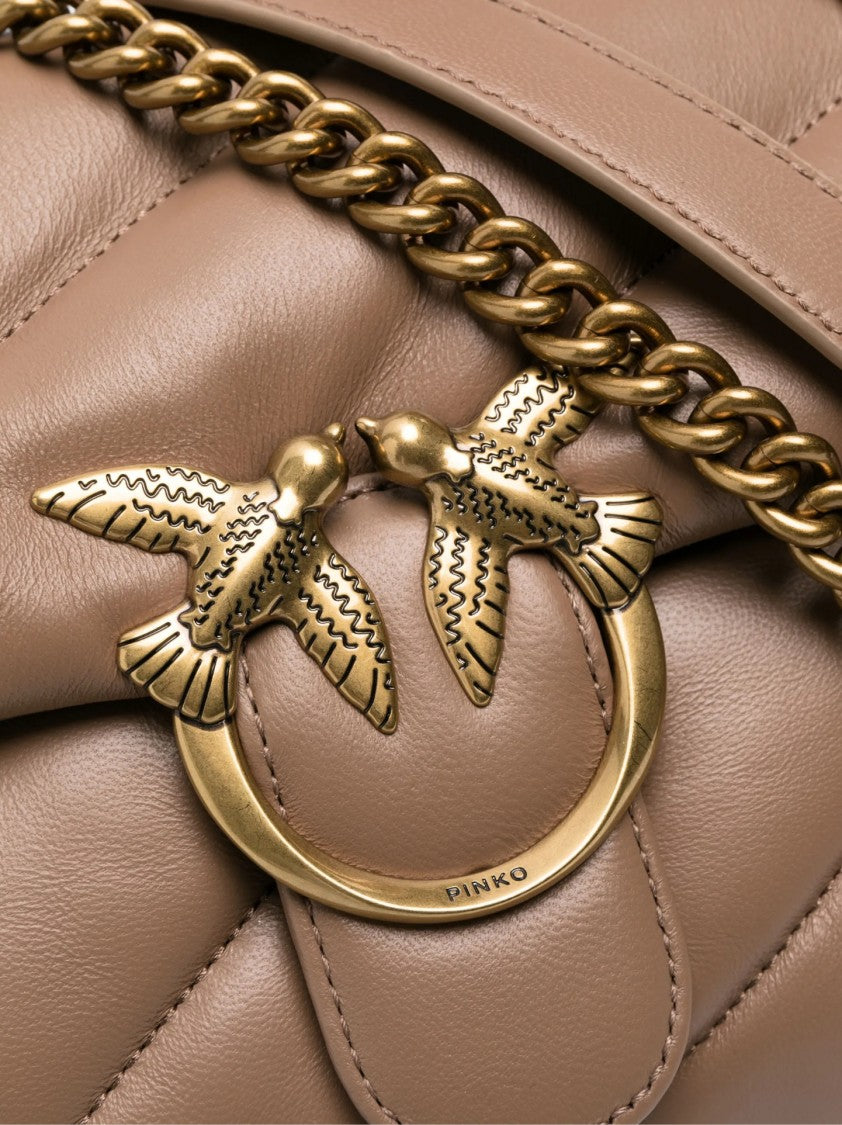 Pinko Quilted Flap Closure Bag With Chain Strap