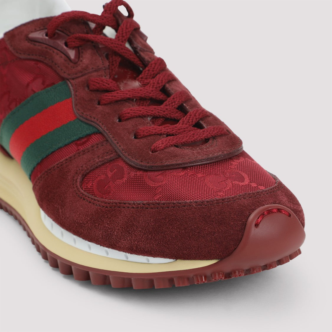 Gucci Vibrant Red Leather Sneakers