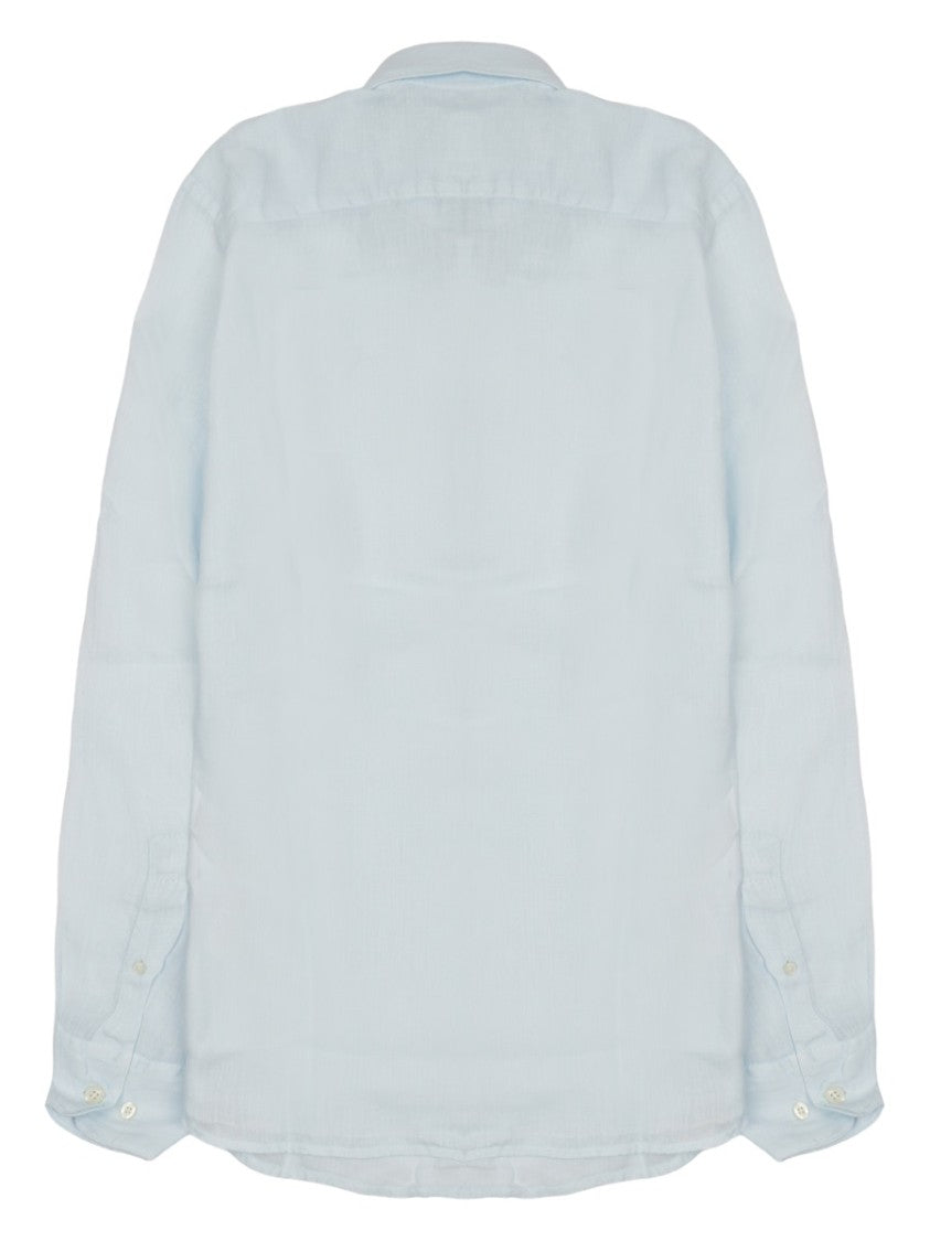 120% Lino Minimalist Slim-Fit Linen Casual Shirt