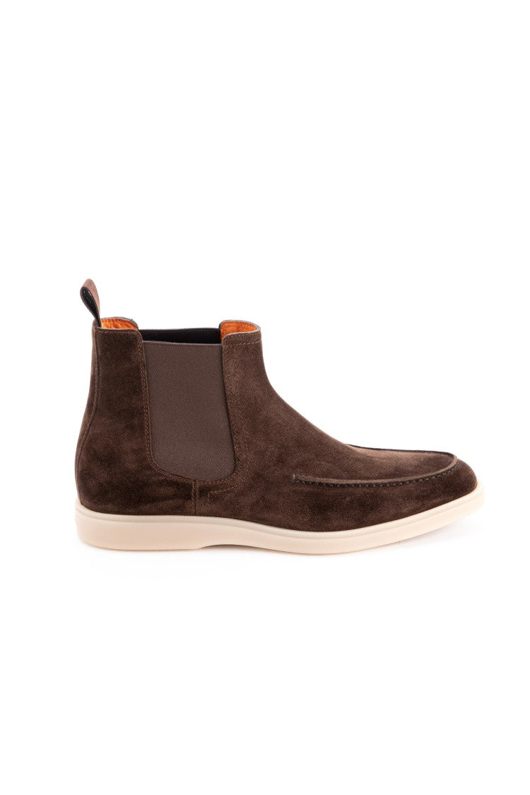 Santoni Handcrafted Suede Non-Slip Boots