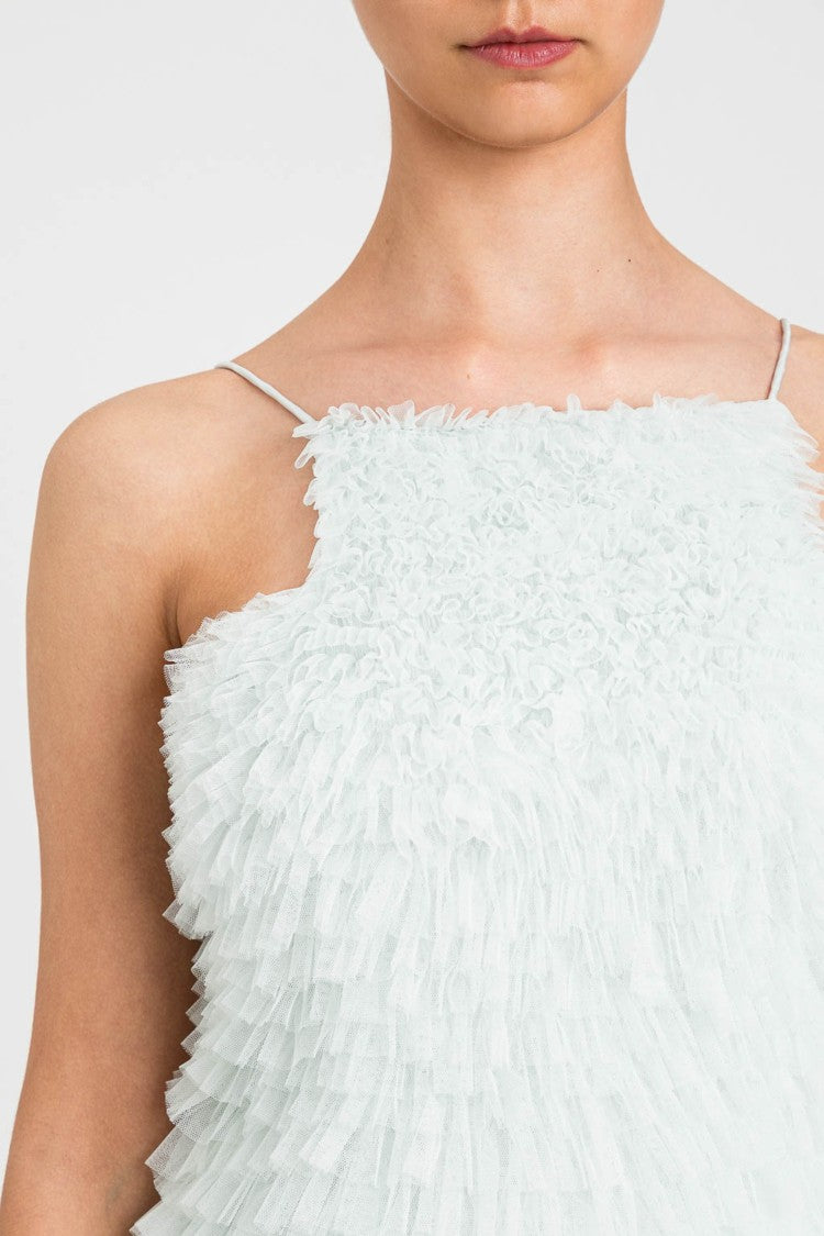 Twin-Set Mini Dress With Delicate Ruffled Tulle Layers
