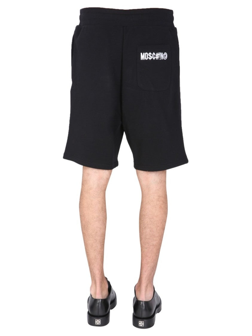 Moschino Relaxed Fit Black Bermuda Shorts